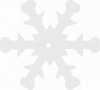 Пайетки "снежинки" (L010 белый матовый) 24мм 10г