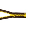 Молния BICOLOR трактор разъем. (1зам.,Т6) 60см (068 т.коричневый/162 мимоза) (2шт