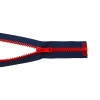 Молния BICOLOR трактор разъем. (1зам.,Т6) 60см (044 т.синий/008 красный) (2шт)