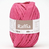 Пряжа "Рафия" 40гр 50м ярко-розовый (4мотка)