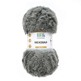 Пряжа Вязь  "Меховая" 100гр/55м (06 серый) (3шт) (100%полиэстер)