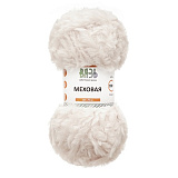Пряжа Вязь  "Меховая" 100гр/55м (01 белый) (3 шт) (100%полиэстер)