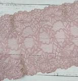 Кружево KR3 эластичное 19,5см*10м (гр.роза)