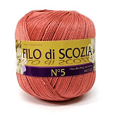 Filo Di Scozia №5 (104 персик) (5шт) (226м/50г, 100% мерсеризирванный хлопок)